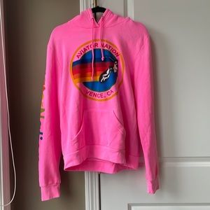 Aviator Nation hot pink hoodie
